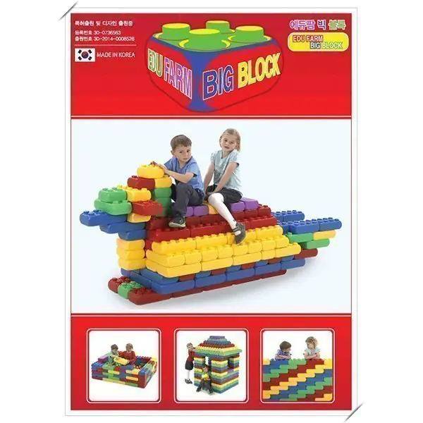 EB-3048 Детский конструктор Edu Play Farm Big Block — как выглядит в жизни
