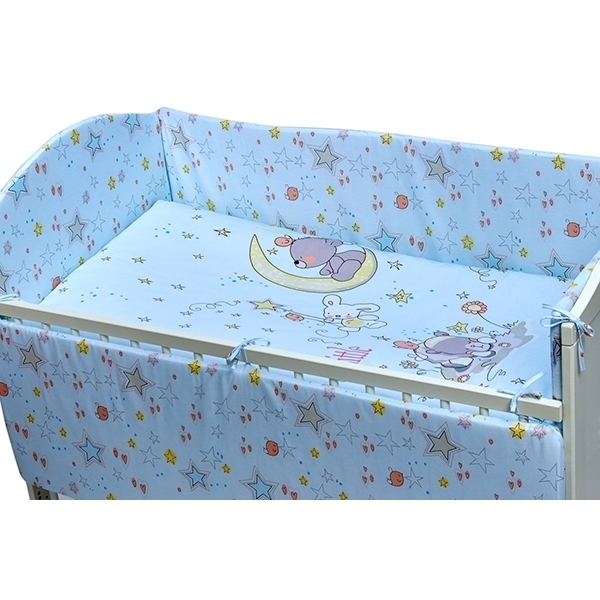 Постельное белье в кроватку Makkaroni Kids Баю-Бай с выбором бортиков, 6 предметов