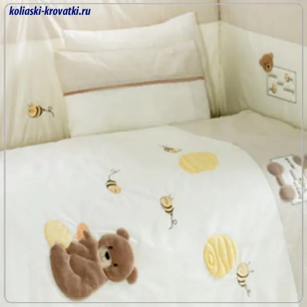 Комплект постельного белья Kidboo Honey Bear Linen 4 предмета фото 1