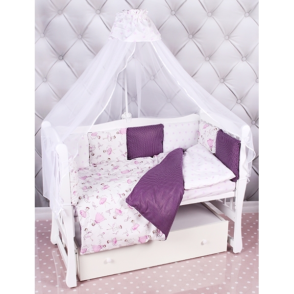 Бортик в кроватку AmaroBaby Амели, 12 подушек, бязь