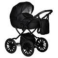 Детская коляска Indigo Mio Eco Plus 14 2 в 1 (01 черная кожа
						
					) — Фото