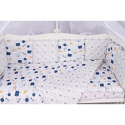 Комплект белья в кроватку WB AmaroBaby Baby Boom Космос, 3 предмета