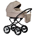 Детская коляска Indigo Barbara Eco Classic 2 в 1 (Be 02 св.бежевая кожа
						
					) — Фото