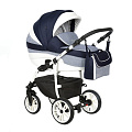 Детская коляска Indigo INDIGO 2021 2 в 1, ткань+экокожа (06 темно-синий
						
					) — Фото