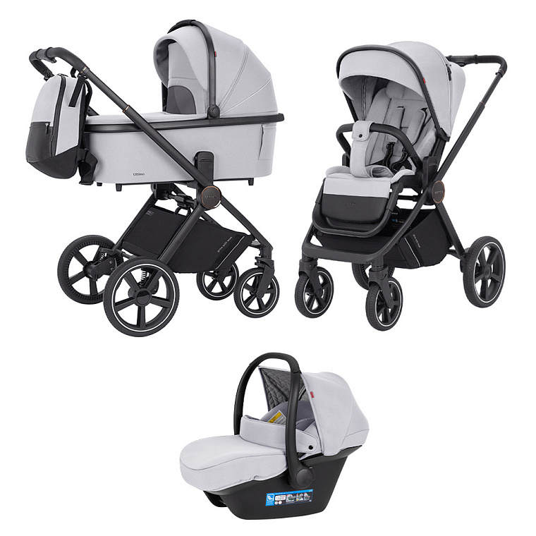 Детская коляска Carrello Ultimo CRL-6519 3 в 1 на черной раме